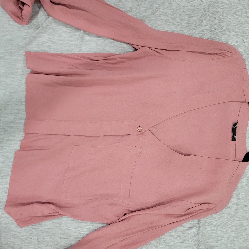 Topshop pink blouse
